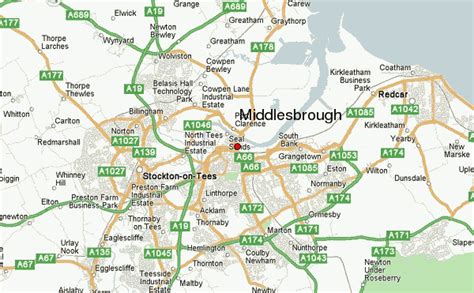 middlesbrough england map
